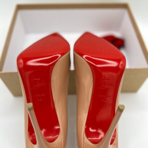 Christian Louboutin Pigalle Follies 100 Patent Leather Red Bottom Pumps - Picture 10 of 13